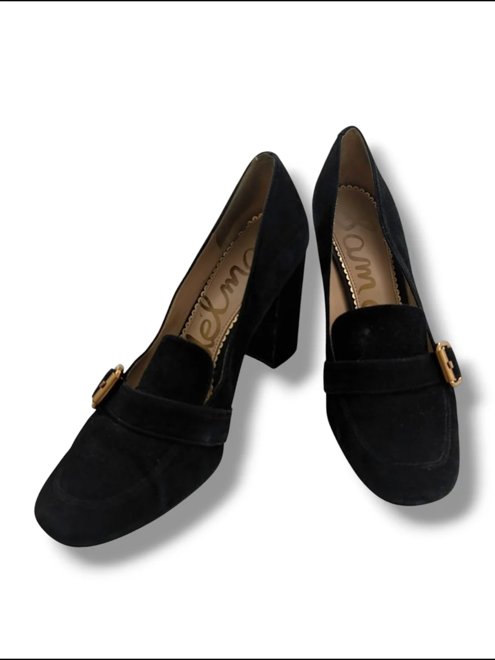 Sam Edelman Ellison Black Suede Pump Heels, Size 8.5